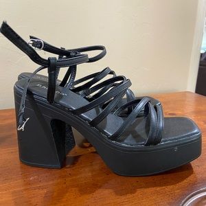 Black strappy sandals